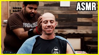 ASMR Indian Head Massage with MASSIVE Cracks at TheQuietBarbershop [upl. by Burk878]