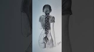 EASY Trick To Draw Braided Hair 👩‍🦰😍 [upl. by Hootman]