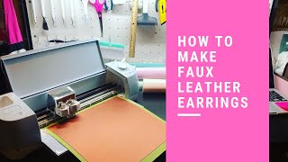 How to make faux leather earrings [upl. by Fidele]