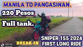 YAMAHA SNIPER 155 2024 FIRST LONG RIDE  BREAKIN  MANILA TO PANGASINAN [upl. by Bonucci507]