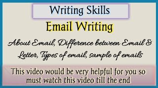 Email Writing  Difference between Email and Letter  Types of Email  Writing Skills [upl. by Zanas474]