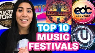 TOP 10 MUSIC FESTIVALS in the USA 2019 [upl. by Nnairol]