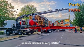 Kermis Tilburg 2023 oprijden en opbouw deel 3 [upl. by Taber]