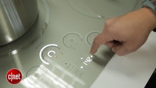 Finger swipe and glide to command GEs new Monogram induction range [upl. by Pelagia908]