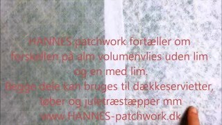 Volumenvlies til patchwork HANNES patchwork [upl. by Mercuri595]