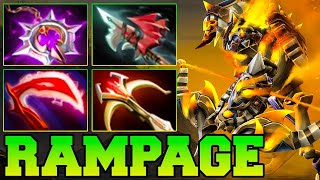 Rampage Clinkz Dota 2 Safelane New Meta 736 Carry Pro Gameplay Skills Item Build Support [upl. by Novla559]