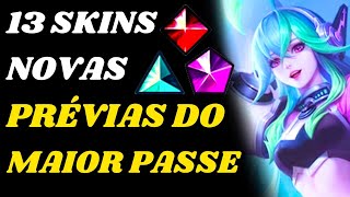 13 Novas Skins  Prévias Visuais para o Maior Passe do Ano no League of Legends [upl. by Nord]