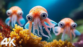 Aquarium 4K VIDEO ULTRA HD 🐠 Beautiful Coral Reef Fish  Relaxing Sleep Meditation Music [upl. by Qiratla]