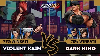 KOFXV⭐VKAIN KKyoIori vs DARK KING HeidernDuo LonClark⭐Ranked Match  0824 [upl. by Amadas]