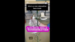 Nonrebreather Clinical Skills SHORT  LevelUpRN [upl. by Hakilam675]