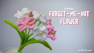 How to crochet Forget me not flowers  Easy pattern [upl. by Stier]