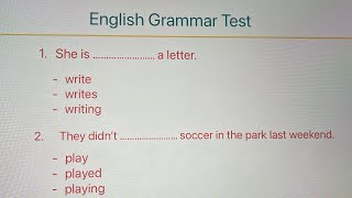 English Grammar Test  working with verbs [upl. by Widera]