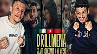 GGA Ft Didine Canon 16  Mc Artisan  Drillmena Reaction 🇲🇦🇹🇳🇩🇿 Mala Track 🔥🔥 [upl. by Mchail]