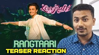 Rangtaari Song TEASER  REVIEW  REACTION  Loveratri  Aayush Sharma [upl. by Juieta]