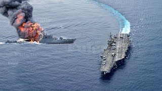 US Aircraft Carrier Intercepts China Warship After China Puts Missile bases on disputed SCS islands [upl. by Eneles119]