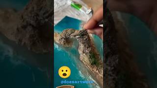 Craft a Beach Scene Resin Art Sea⛱️ Masterpiece from doesartworkInstagram 🔝quotshorts artdiy [upl. by Donnamarie]