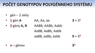 Dedičnosť kvantitatívnych znakov [upl. by Even782]