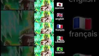 Dragon Ball Super Broly Broly scream in different languages dragonball multilanguage broly [upl. by Alvina834]