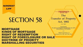 SECTION 58 OF TPA  MORTGAGE AND ITS KINDS  TRANSFER OF PROPERTY ACT [upl. by Merissa460]