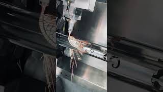 Laser engraving a tubular metal Chinese dragon laser cnc dragon chinese processing [upl. by Namialus]