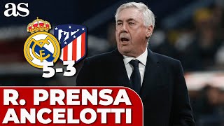 ANCELOTTI rueda de prensa COMPLETA VICTORIA y ANÁLISIS  REAL MADRID 5  ATLÉTICO 3  SUPERCOPA [upl. by Leirea]