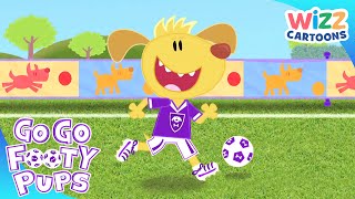 Go Go Footy Pups  Passing Master  Football for Kids  Wizz Cartooons [upl. by Naginnarb]