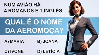 Raciocínio lógico  O nome da aeromoça 🧠✈️ [upl. by Stedman]