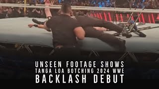 Unseen Footage Shows TangaLoa Botching 2024 WWEBacklash Debut [upl. by Ahsinna]