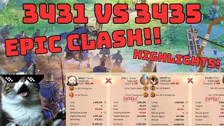 RISE OF KINGDOMS  KVK 3431 VS 3435 EPIC WAR highlights [upl. by Gish]