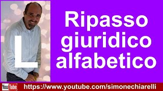 Simone Chiarelli ripasso giuridico alfabetico L [upl. by Bohannon]