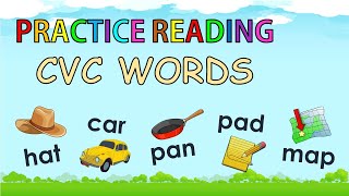 CVC WORDS  LETTER A Aa  READING CVC WORDS ENGLISH  BLENDING SOUNDS [upl. by Topping]