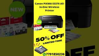 Canon PIXMA E3370 AllinOne Wireless Ink Efficient Color Printer SHORTS [upl. by Aizatsana146]