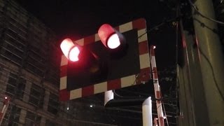 Level Crossing at Lansdowne Road at night [upl. by Retsev378]