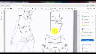 pince on the side gather  drafting pattern  optitex pds [upl. by Eula282]