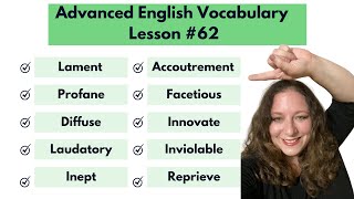 Advanced Vocabulary Builder Lesson 62 [upl. by Elke]