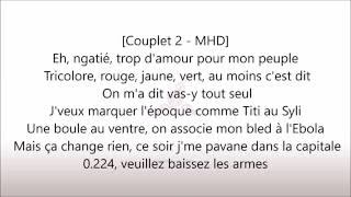 Black M A Louest ft MHD Paroles Lyrics [upl. by Jehanna664]