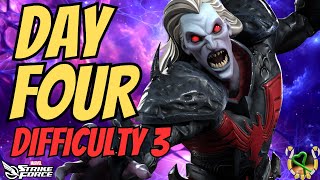 DIFFICULTY 3 NEXT WEEK  BATTLEWORLD GUIDE  SIEGE DAY 4 NORMAL  MARVEL Strike Force  MSF [upl. by Ettesus]