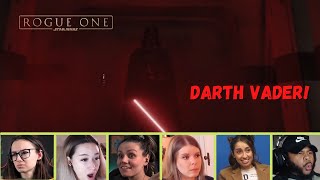 MORE Reactors Reacting to DARTH VADER HALLWAY SCENE  Rogue One A Star Wars Story [upl. by Hareenum]