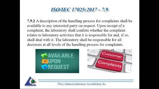 125 Webinar 17025 79 Complaints An Overview of New Requirements 1 [upl. by Cordie]