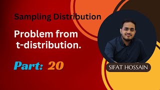 Sampling Distribution  Problem from tdistribution  Part20  statistics samadhannow [upl. by Shamrao]