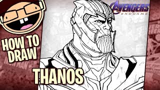 How to Draw THANOS Avengers Endgame  Narrated Easy StepbyStep Tutorial [upl. by Ellessig237]