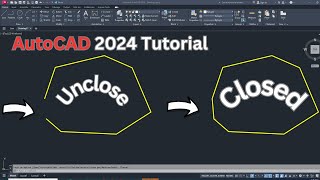 How to Close to Unclose polyline In AutoCAD 2024 [upl. by Rennob278]