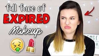 Full Face of EXPIRED Makeup Challenge [upl. by Nesila]