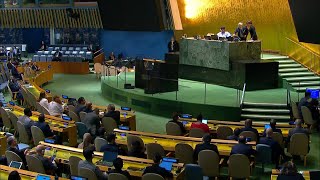 UN General Assembly calls for end to Israeli occupation within a year  AFP [upl. by Silvers]