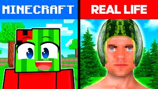 REALISTIC Melon FACE Reveal In Minecraft [upl. by Haidabez]