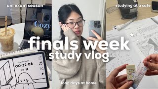 finals study vlog ☕️ literally running late to my exam mental breakdowns daily routine at home [upl. by Hayalat624]