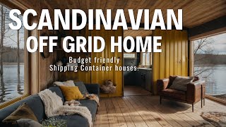 Scandinavian Off Grid Shipping Container Houses with Bold Mustard Yellow Exteriors [upl. by Sheng410]