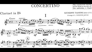 Concertino Para Clarinete y Cuerdas Giuseppe Tartini Concertino for Clarinet and String Orchestra [upl. by Fowle]