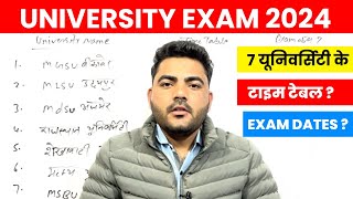 UNIVERSITY EXAM 2024  TIME TABLE amp EXAM DATES  RAJASTHAN UNIVERSITY EXAM TIME TABLE FULL DETAILS [upl. by Crosby]