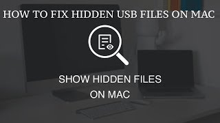 HOW TO FIX HIDDEN USB FILES ON MAC [upl. by Adamina488]